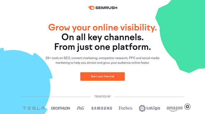 Free Trial Lead Magnet From SEM Rush