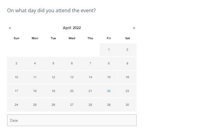 Date Question Type