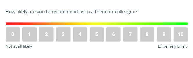 Net Promoter Score Question Type