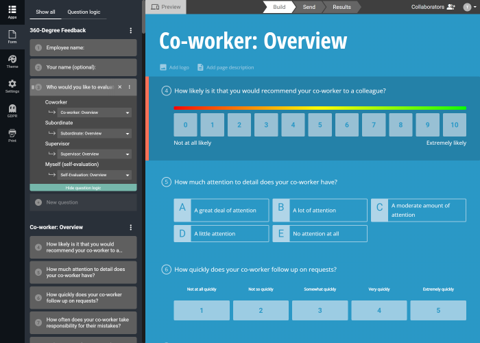 Create 360 Degree Feedback Surveys